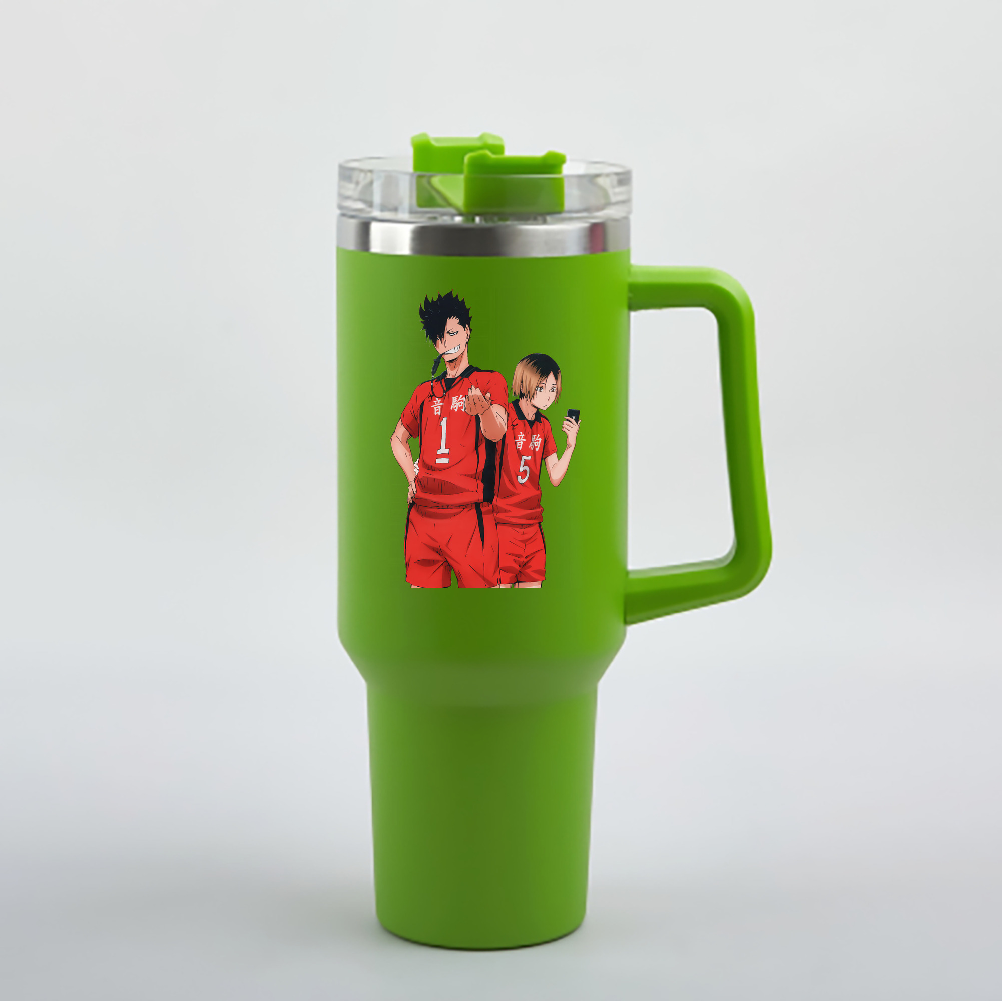 （画像用） ハイキュー!! Haikyu!! 1200mL車用タンブラー - クリスタルステッカー（プラスチックストロー付き）